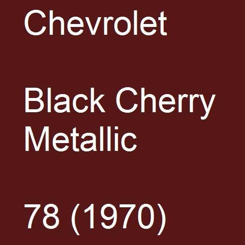 Chevrolet, Black Cherry Metallic, 78 (1970).